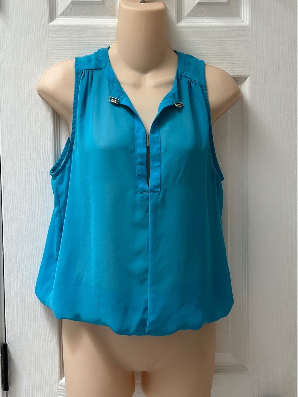 Y2K 90’s Bisou Bisou by Michelle Bohbot teal top XS